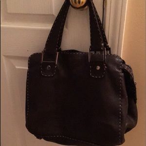 Fendi Selleria Leather Handmade Satchel Bag
